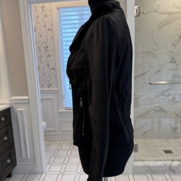 Black leather Marc New York moto jacket EUC.  Soft.  No rips, tears, stains - Picture 6 of 7